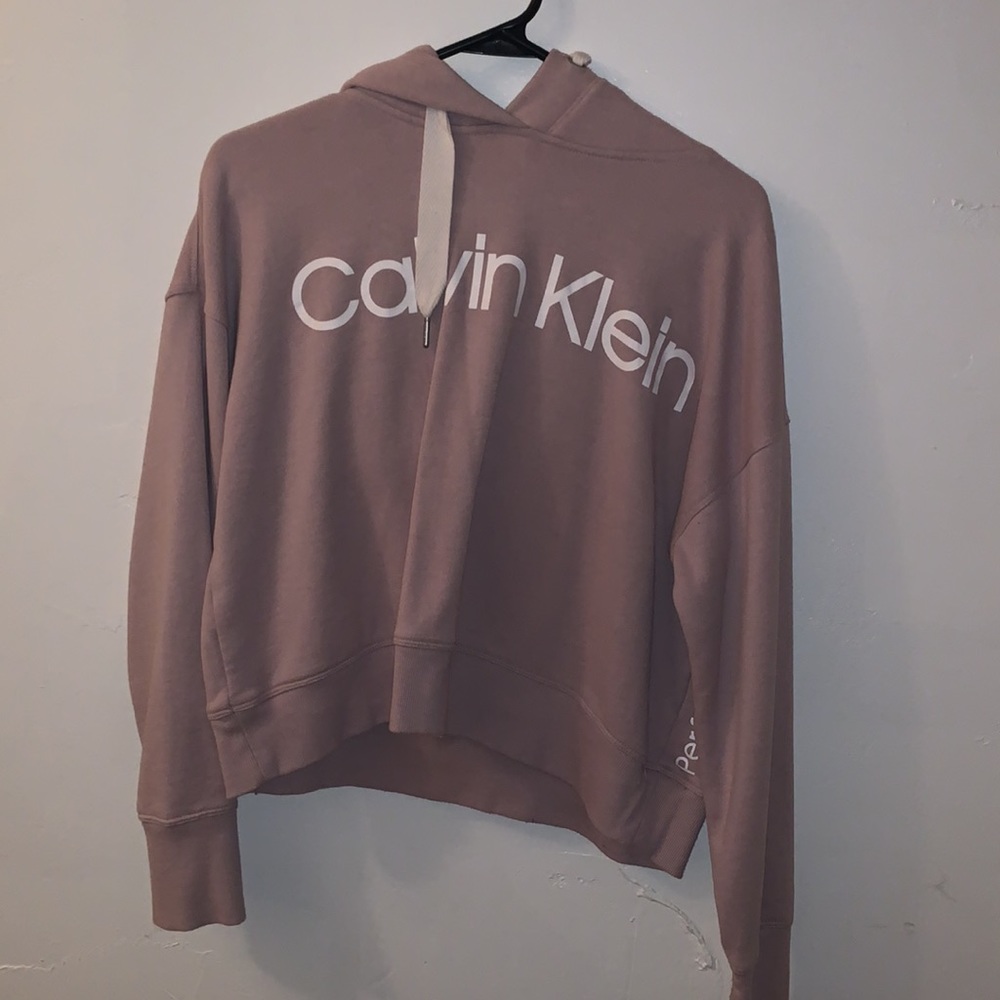 Small mauve/pink Calvin Klein hoodie - Picture 2 of 3